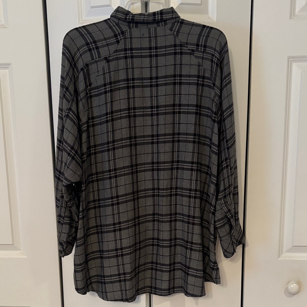 BDG Urban Outfitters Black and Gray Checkered Button Down Shirt - Picture 6 of 9